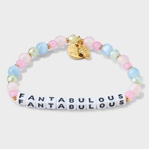 Little Words Project x Wicked “Fantabulous” Beaded Bracelet, Pink/Blue
